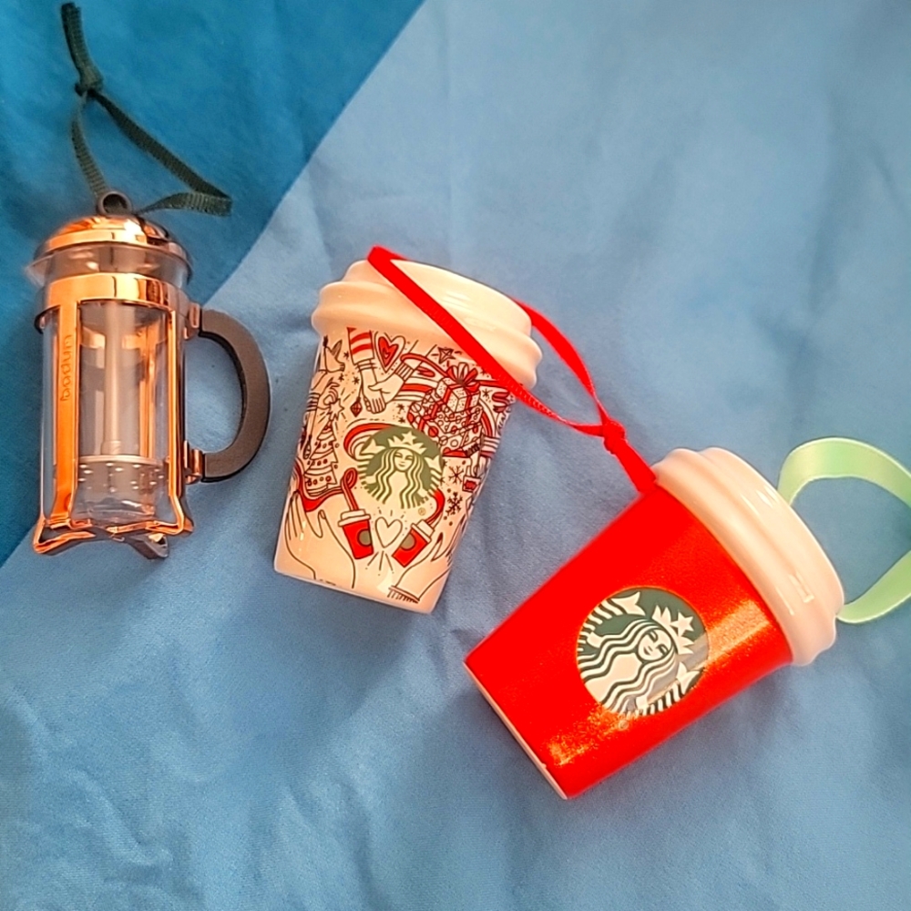 Starbucks mini ornaments brand new